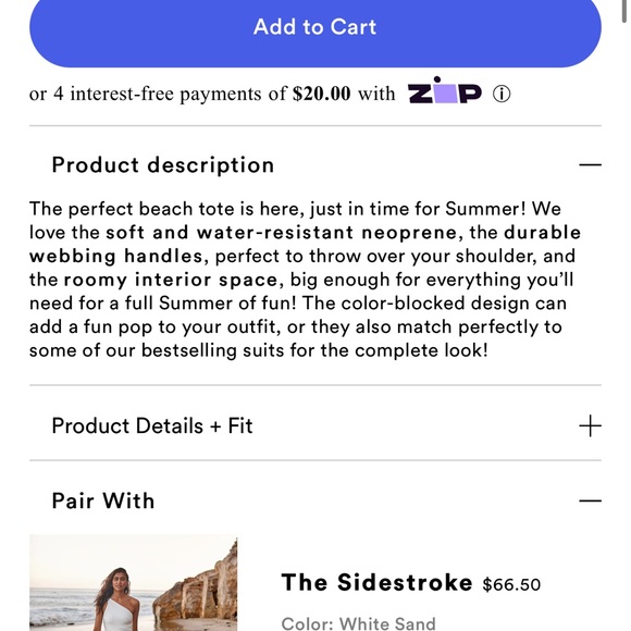 Beach tote NWT - Picture 4 of 8